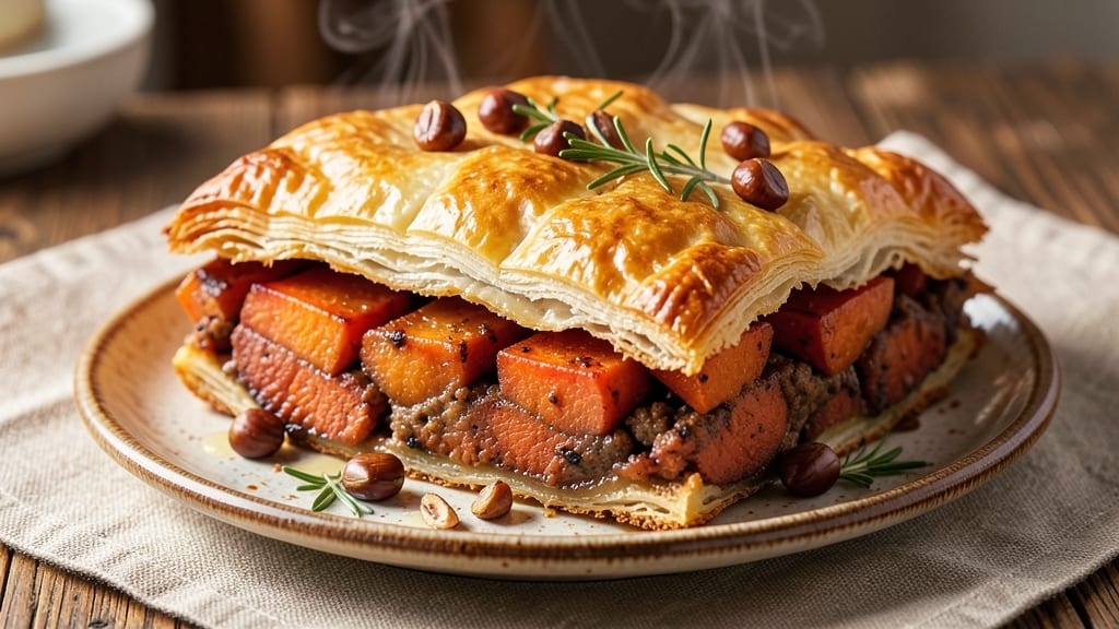 Sweet Potato Wellington Recipe: Flaky Pastry Wrapped Around Spiced Roast