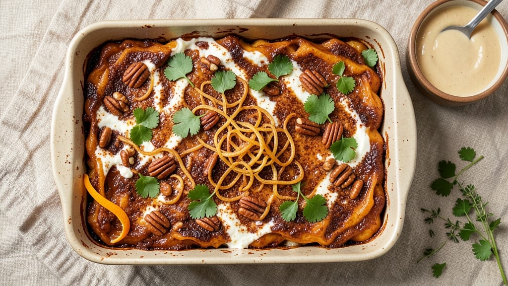 Spicy Sweet Potato Casserole Recipe: Caramelized Topping Meets Smoky Roasted Heirlooms