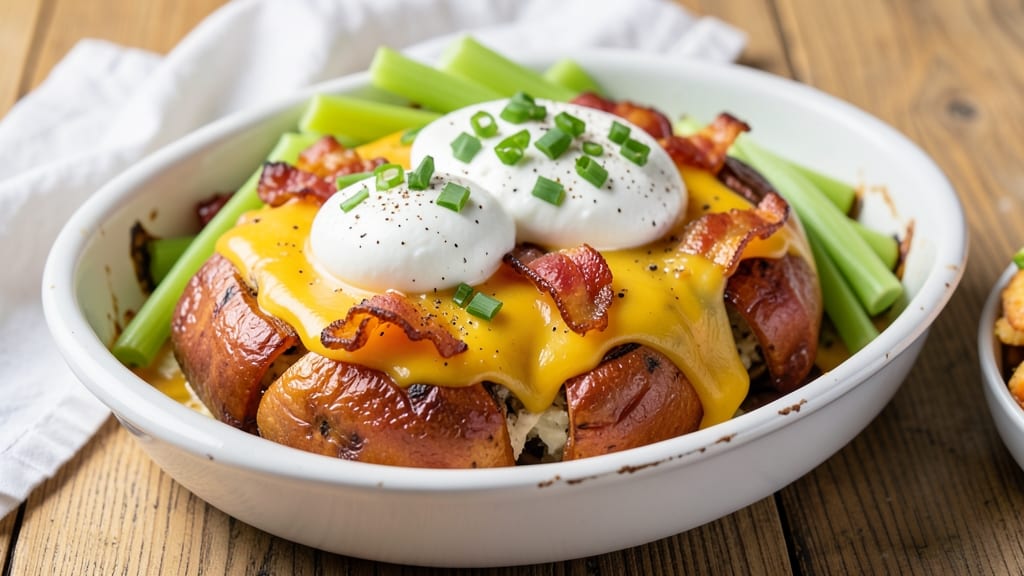 Texas Roadhouse Loaded Sweet Potato Copycat Recipe: Celery Crown Crunch Over Smoky Bacon Bliss