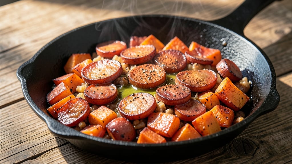 Sweet Potato and Sausage Hash Recipe: Smoky, Spiced One-Pan Breakfast
