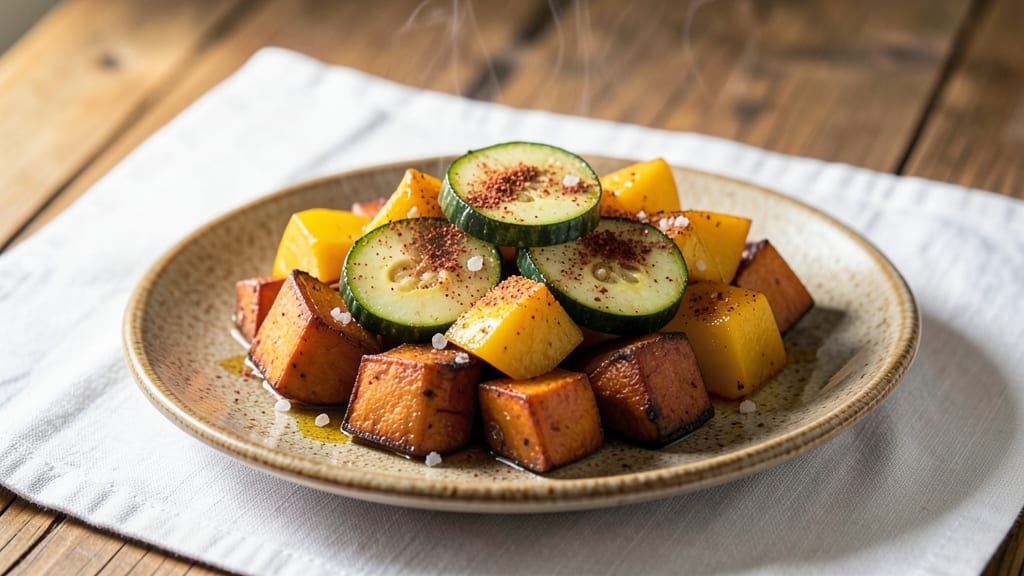 Yellow Squash, Zucchini, and Sweet Potato Recipe: Roasted Trio With Caramelized Sweetness