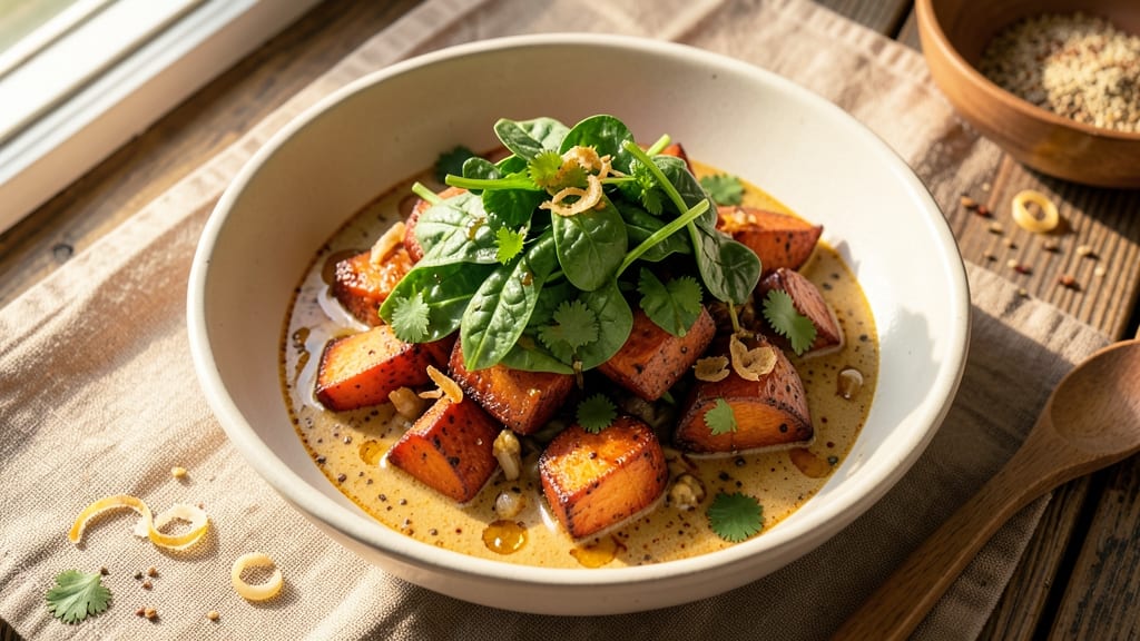 Sweet Potato and Spinach Curry Recipe: Velvety Coconut Spice in One Pot