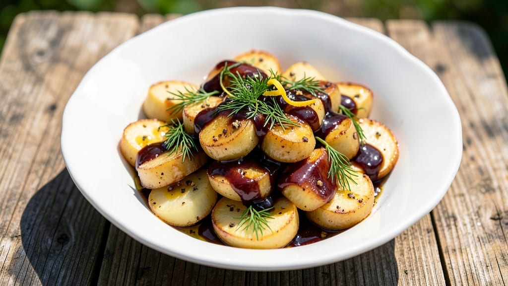 Balsamic Potato Salad Recipe: Bold Vinegar-Kissed Crunch Over Creamy Herb Swirl