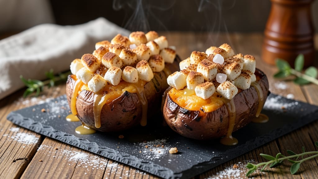 Baked Sweet Potato Recipe with Brown Sugar and Marshmallows: Caramelized Crunch and Gooey Bliss