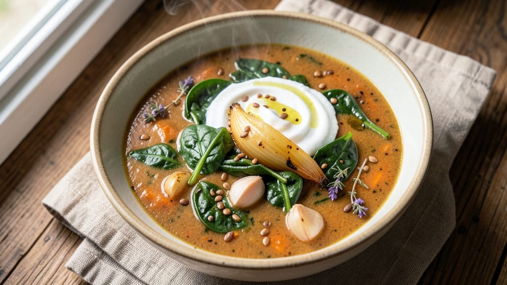 Spinach And Sweet Potato Soup Recipe: Velvety Silky Texture With Earthy Sweetness