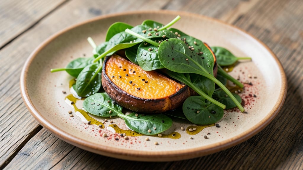 Vegan Sweet Potato and Spinach Recipe: Roasted Sweetness Meets Earthy Greens