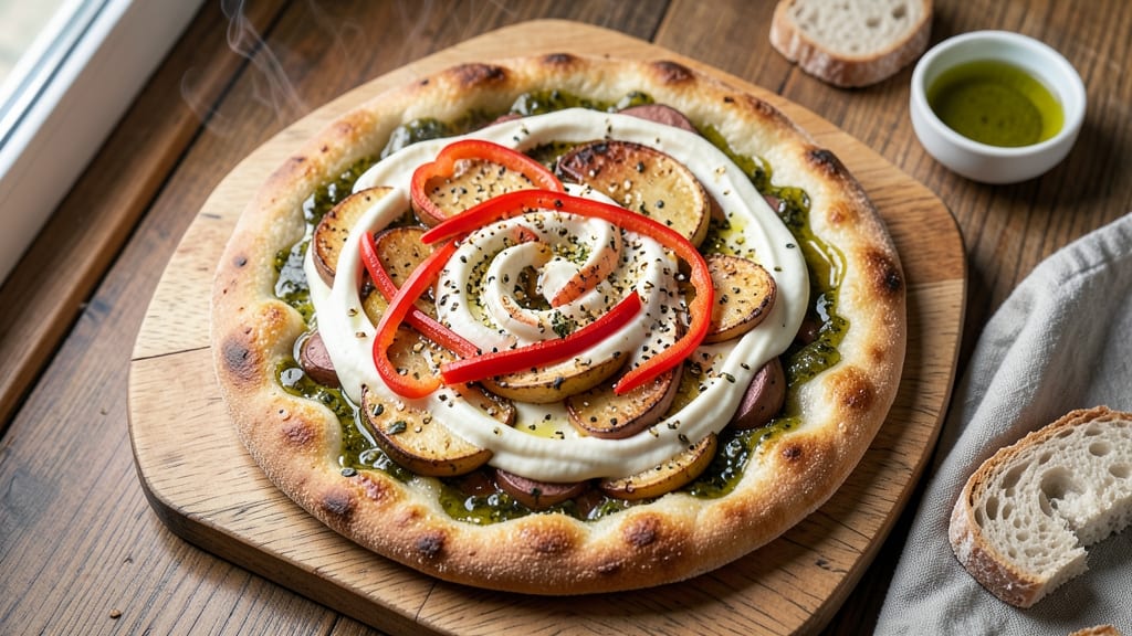 Vegan Potato Pizza Recipe: Crispy Crust With Cheesy Mushroom Topping