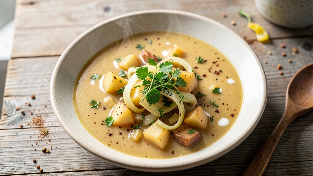 Alison Roman's Potato Leek Soup Recipe: Velvety Texture With Herb-Infused Depth