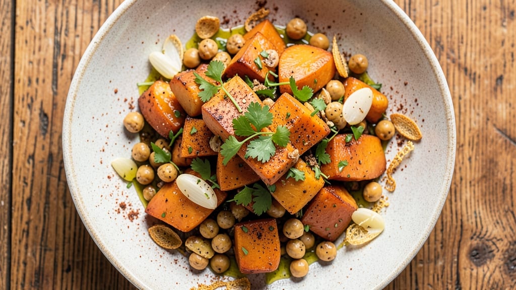 Sweet Potato Chickpea Salad Recipe: Protein-Packed Warm Bowls With Crunchy Celery Crown