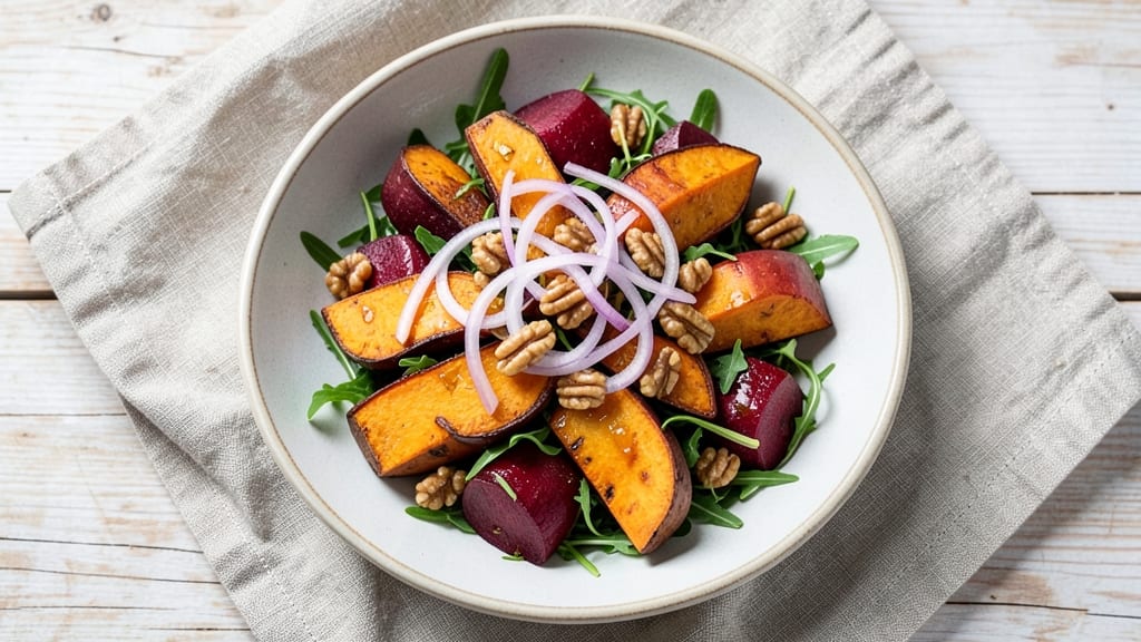 Sweet Potato and Beetroot Salad Recipe: Earthy Roast Meets Bright Citrus Zing