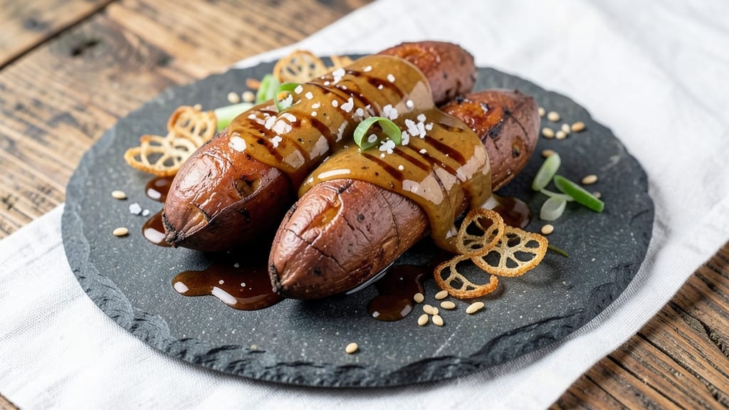 Baked Okinawan Sweet Potato Recipe: Miso-Caramel Glaze for Sticky-Sweet Depth