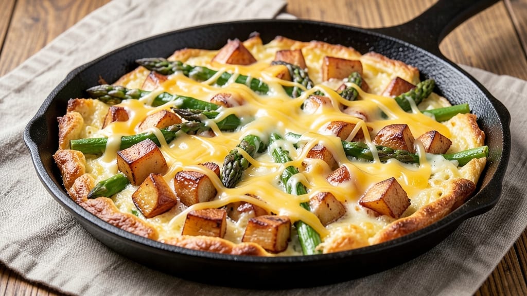 Asparagus and Potato Frittata Recipe: Golden Crust and Fluffy Eggs in One Pan