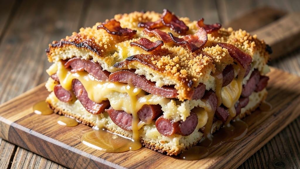 Bacon and Sausage Potato Loaf Recipe: Smoky Crisp Edges With Savory Fill