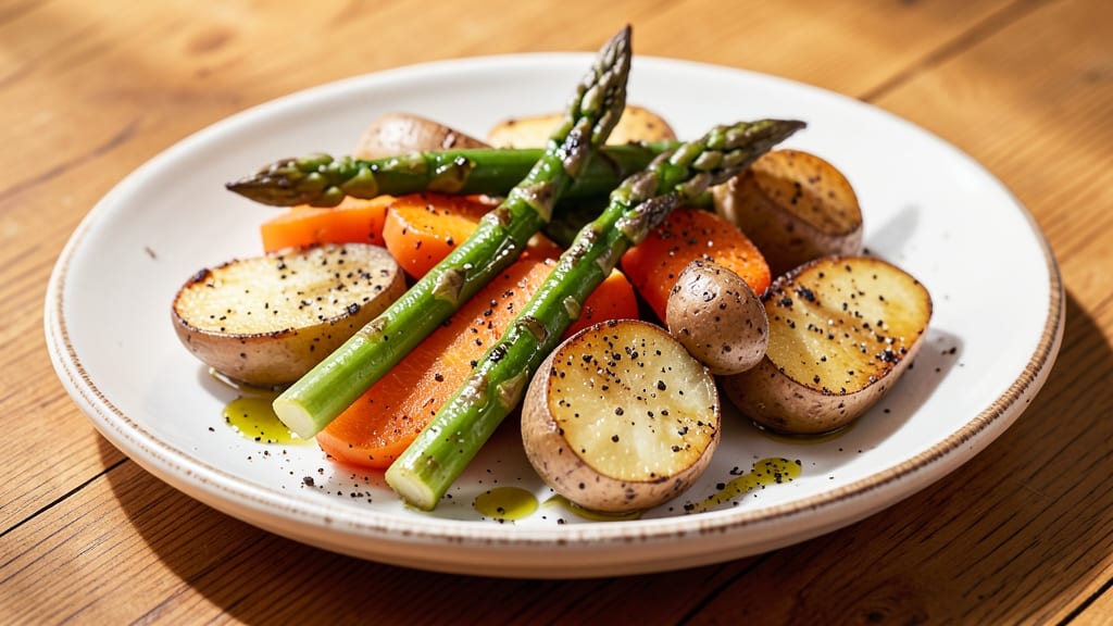 Asparagus Carrot Potato Recipe: Roasted Trio With Sweet-Savory Balance