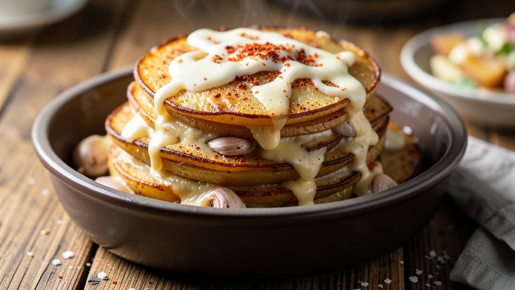 Baked Layered Potato Recipe: Smoky Paprika Crust Over Velvety Garlic Cream