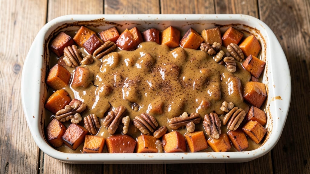 Sweet Potato Casserole Recipe No Milk: Nutmeg-Infused Crunch Over Velvety Egg Base