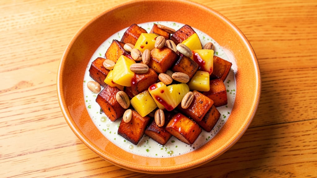 Sweet Potato Salad Hawaii Recipe: Tropical Pineapple and Macadamia Crunch