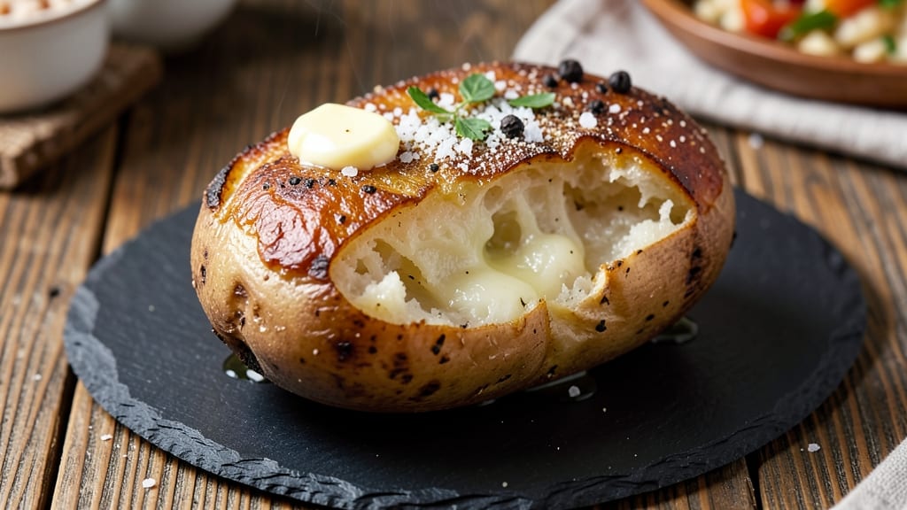 Baked Potato Recipe: YouTube-Style Crispy Crown and Fluffy Hearts