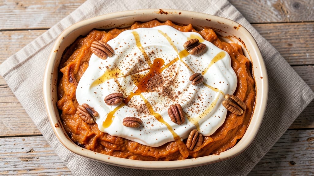 Sweet Potato Casserole Recipe Without Sugar: Nutmeg-Kissed Crunch Over Creamy Spiced Bliss