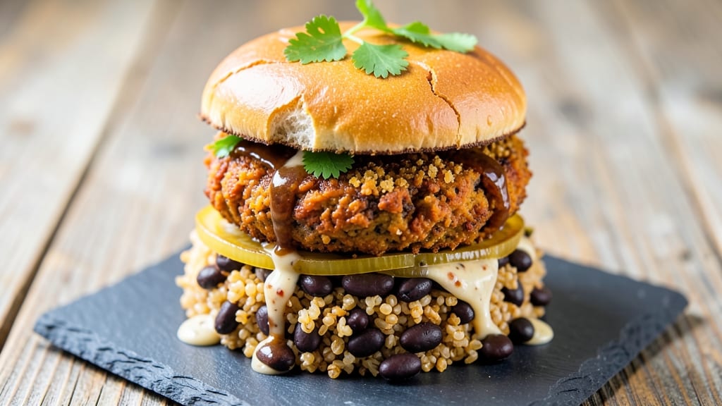 Sweet Potato Black Bean Quinoa Burger Recipe: Hearty Plant-Based Stack With Crispy Edges