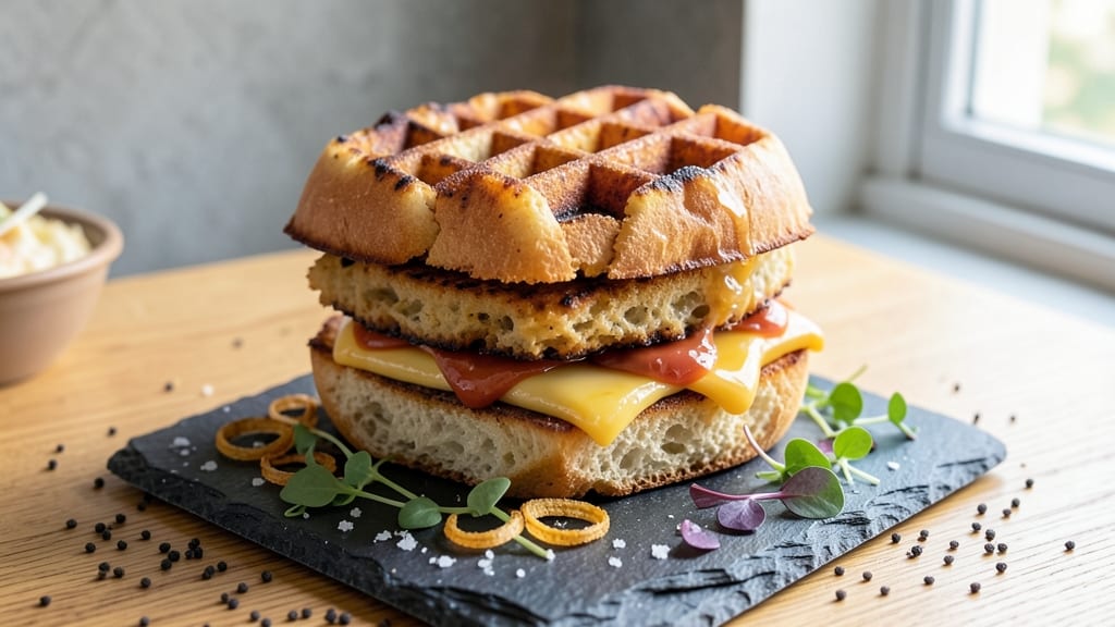Sweet Potato Waffle Burger Recipe: Crispy Stack With Caramelized Sweetness