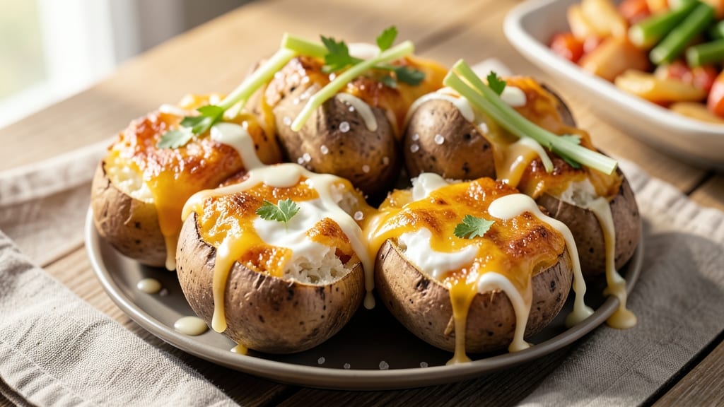 Baked Potato Bomb Recipe: Explosive Creamy Core With Crispy Celery Crown