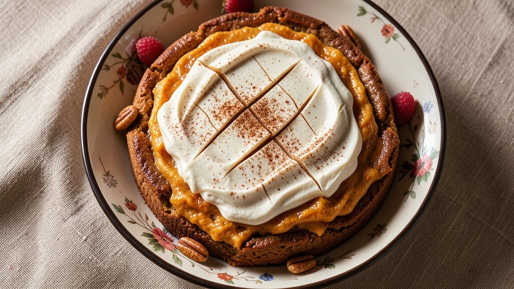 Sweet Potato Torte Recipe: Spiced Custard With Crispy Celery Crown Topping