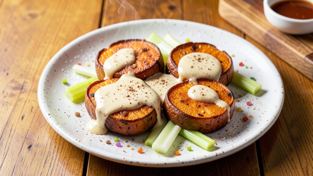 Sweet Potato America's Test Kitchen Recipe: Crispy Celery Crown Over Nutmeg-Infused Cream