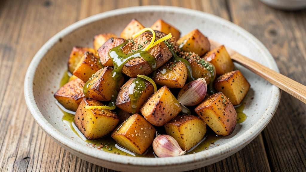 Arabic Potato Recipe: Crispy Spiced Roast with Garlic and Lemon Zest