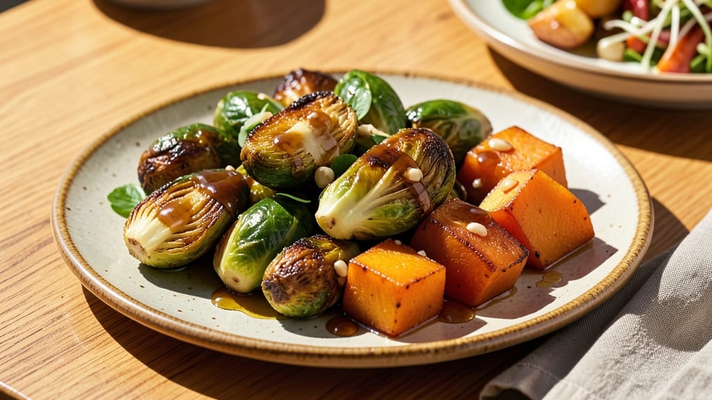Sprouts and Sweet Potato Recipe: Roasted Trio With Caramelized Sweetness