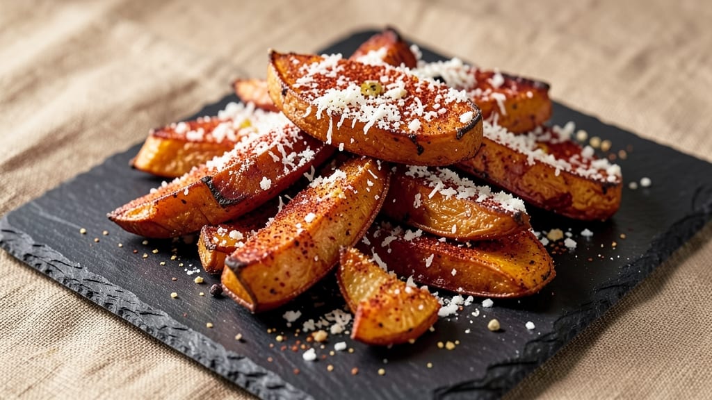 Sweet Potato Parmesan Crispy Snack Recipe: Crunchy Cheese-Crusted Bites in 20 Minutes