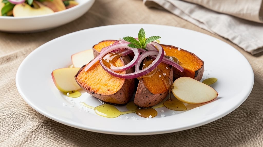 Sweet Potato, Pear, and Red Onion Recipe: Roasted Trio With Caramelized Sweetness