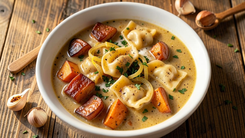 Sweet Potato and Sausage Tortellini Soup Recipe: Smoky Spice and Creamy Comfort in One Bowl