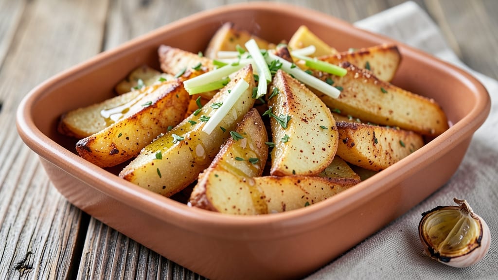 Australian Potato Wedges Recipe: Crispy Celery Crown Over Garlic-Herb Bliss