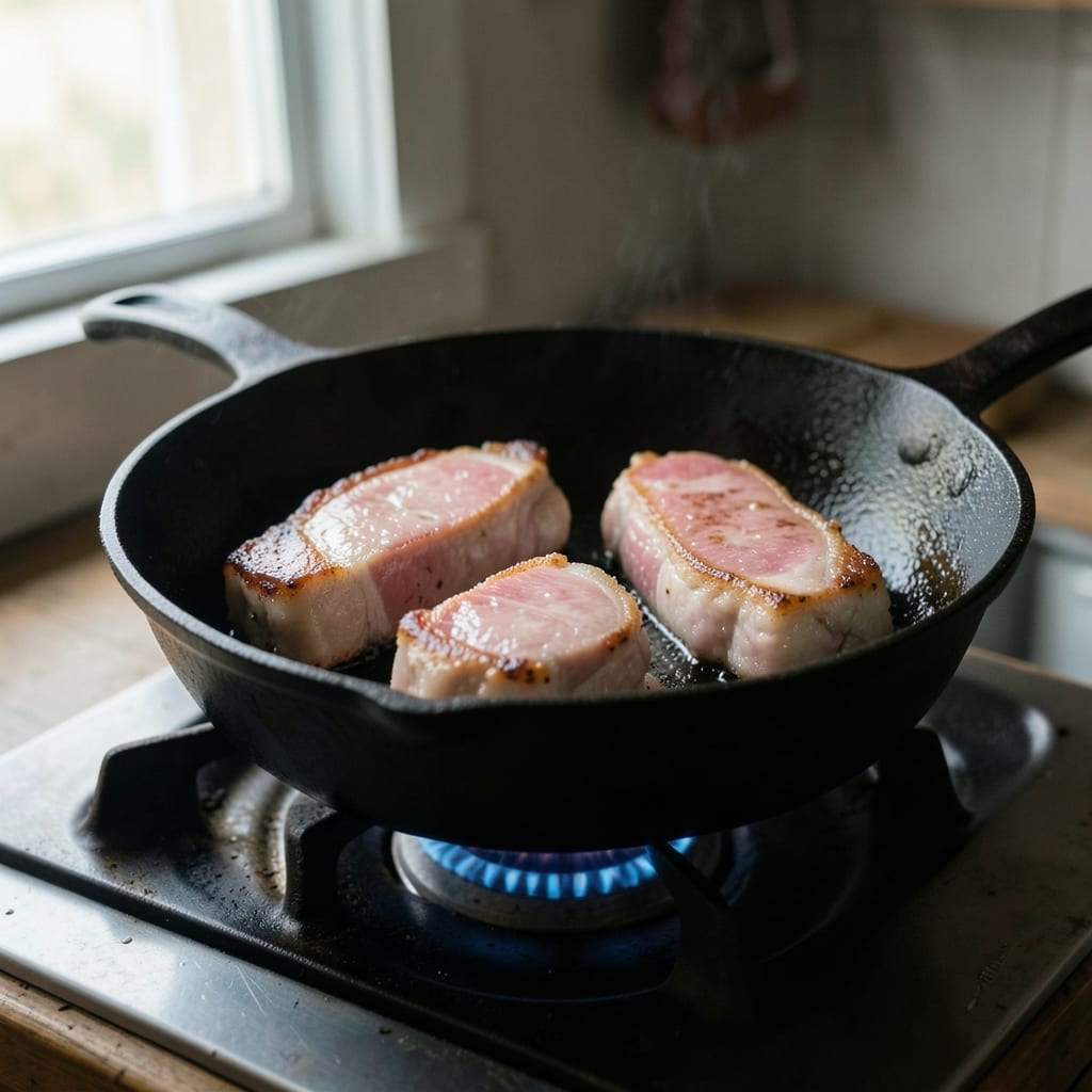 The first pass, in the pan