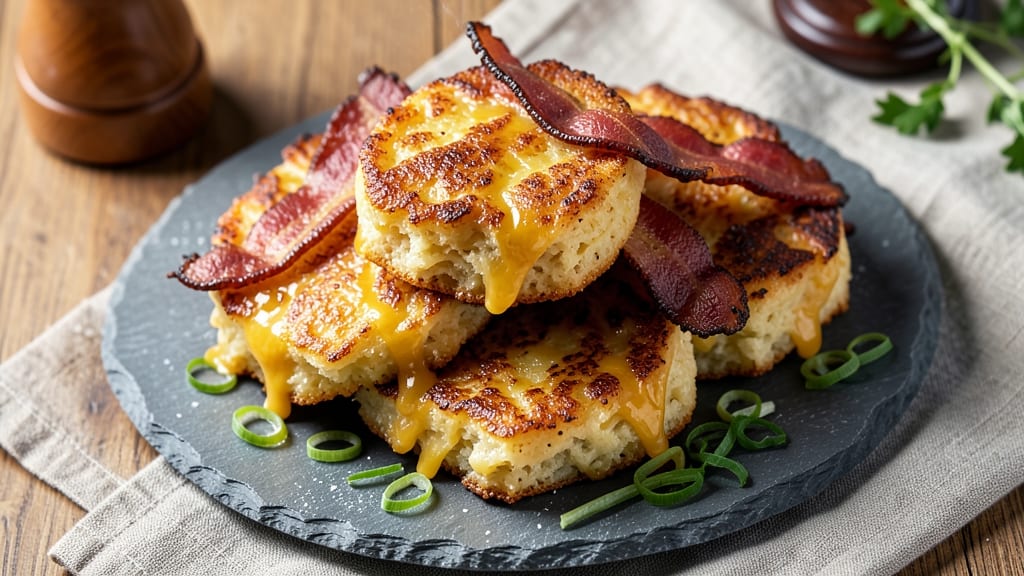 Bacon Cheddar Potato Cakes Recipe: Crispy Edges and Melty Cheese Bites
