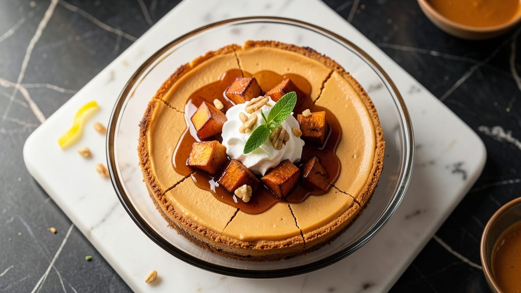 Sweet Potato Maple Cheesecake Recipe: Nutty Spice Crunch Over Silky Maple Swirl
