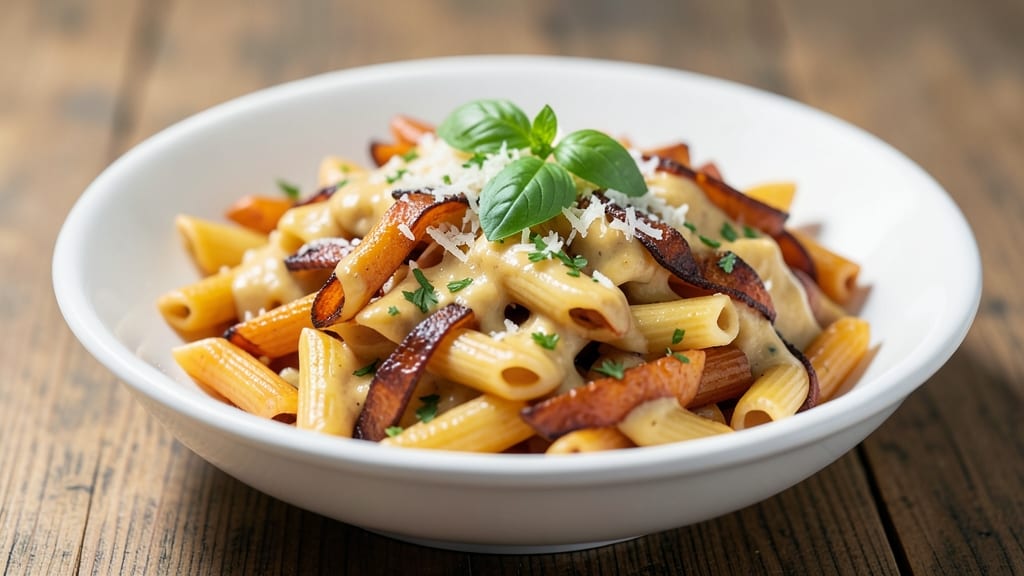 Sweet Potato Penne Pasta Recipe: Roasted Sweetness Meets Creamy Herb Swirl