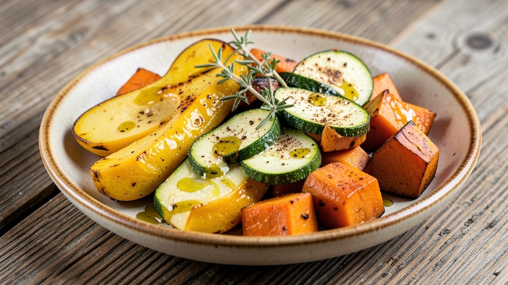 Squash Zucchini Sweet Potato Recipe: Roasted Trio With Caramelized Edges and Nutty Warmth