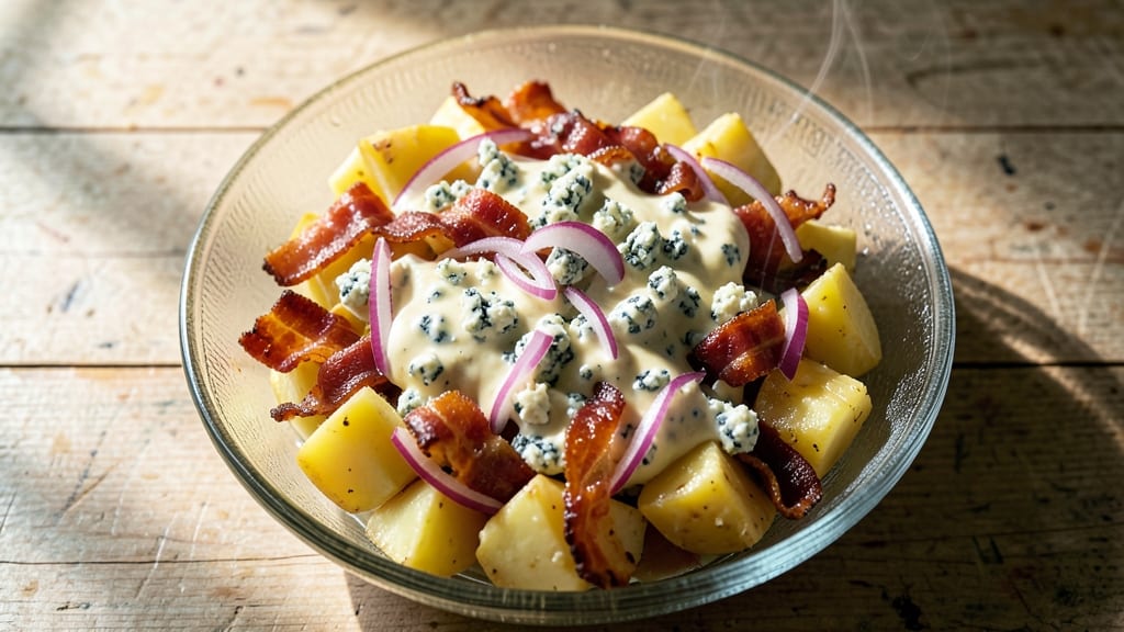 Bacon Blue Cheese Potato Salad Recipe: Smoky Crispy Bacon and Tangy Cream Cheese Bliss