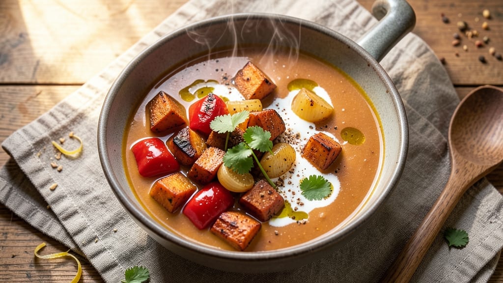 Sweet Potato and Red Pepper Soup Recipe: Velvety Spice Harmony in One Pot